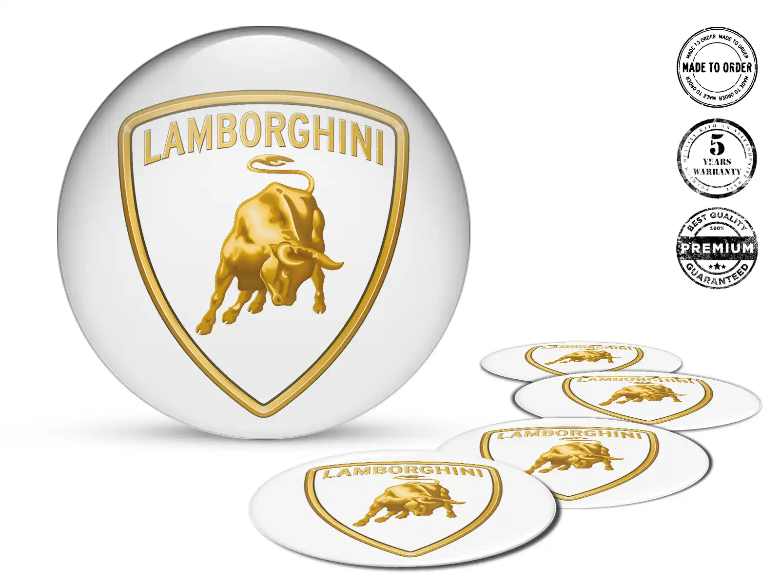 Lamborghini Calcomanías en Ruedas Etiquetas Cúpula Premium